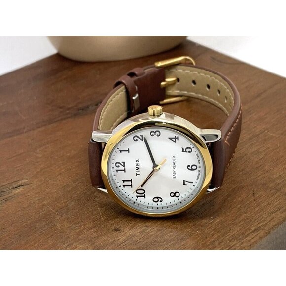 Timex Women's Watch TW2V94800 Quartz Indiglo White Dial Brown Leather St… - Picture 8 of 14